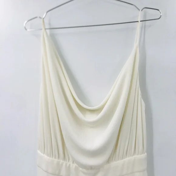 Misha Moyra Pantsuit Cowl Neck Jumpsuit Ivory Size 8 - Picture 4 of 13